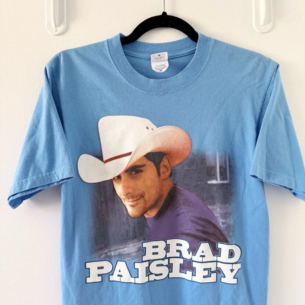 Vintage Y2K Brad Paisley Time Well Wasted Crewneck Tee Shirt Top Size S Small - Picture 9 of 16